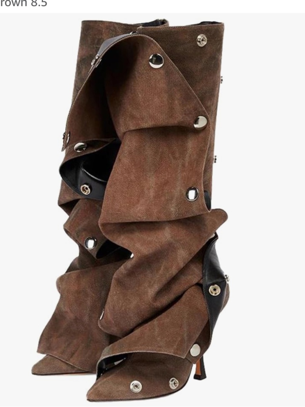 Brown Suede Heeled Boots